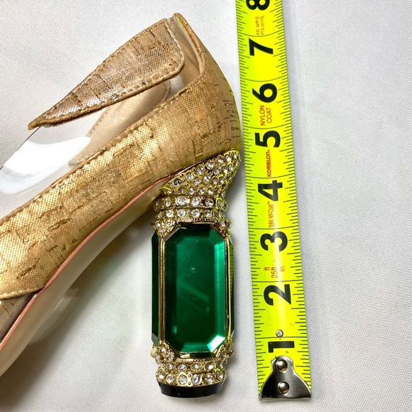 FSJ Nude Transparent Bridal Pointed 
Toe Chunky Block Heel Crystal
Pumps - Picture 13 of 15